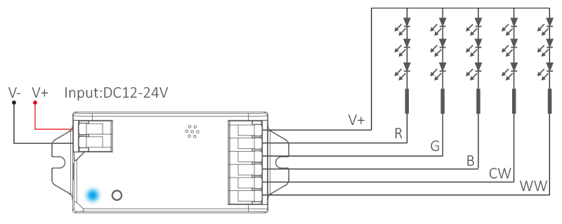 RGBCCT connection diagram