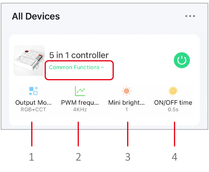 Controller parameter definition