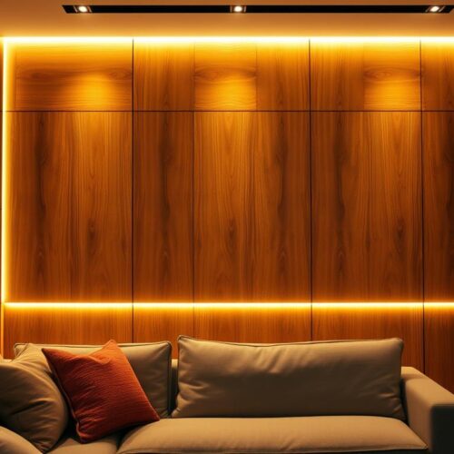 LED Lighting for Wood Panel Walls